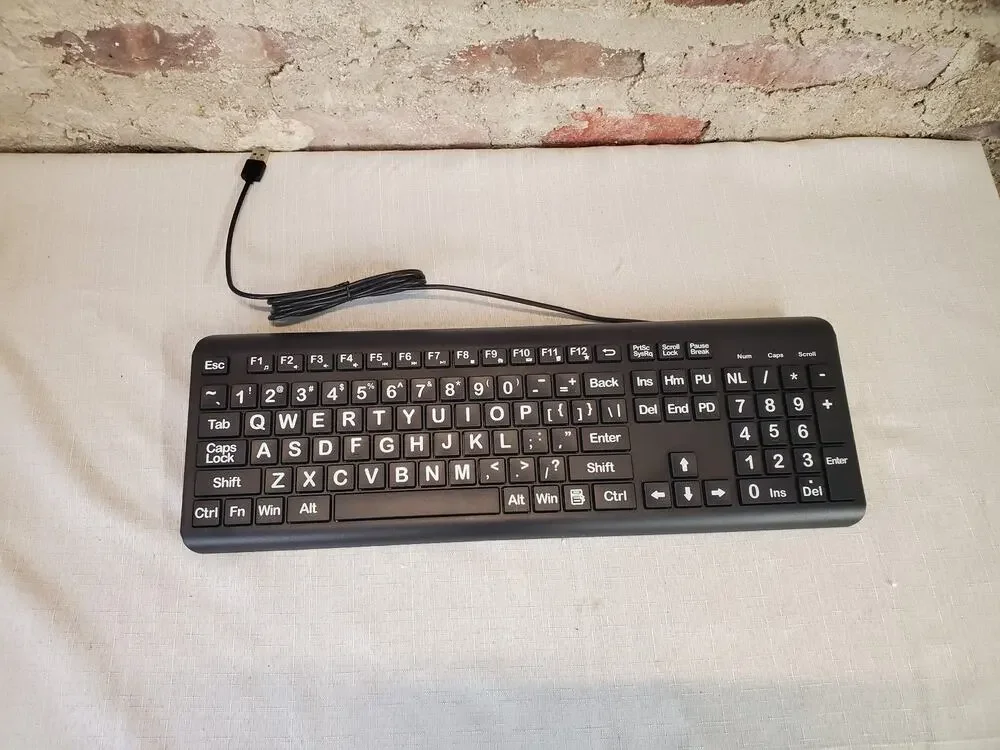 LPK Wired Keyboard LPK258 Black Full Size USB Numeric Keypad PC Laptop Desktop
